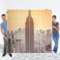 Klebefolie für Schränke Empire State Building - IKEA Pax Schrank 201 cm Höhe - 4 Türen - Folie