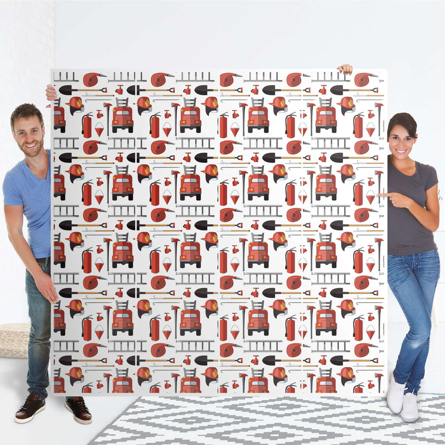 Klebefolie für Schränke Firefighter - IKEA Pax Schrank 201 cm Höhe - 4 Türen - Folie