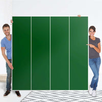 Klebefolie für Schränke Grün Dark - IKEA Pax Schrank 201 cm Höhe - 4 Türen - Folie
