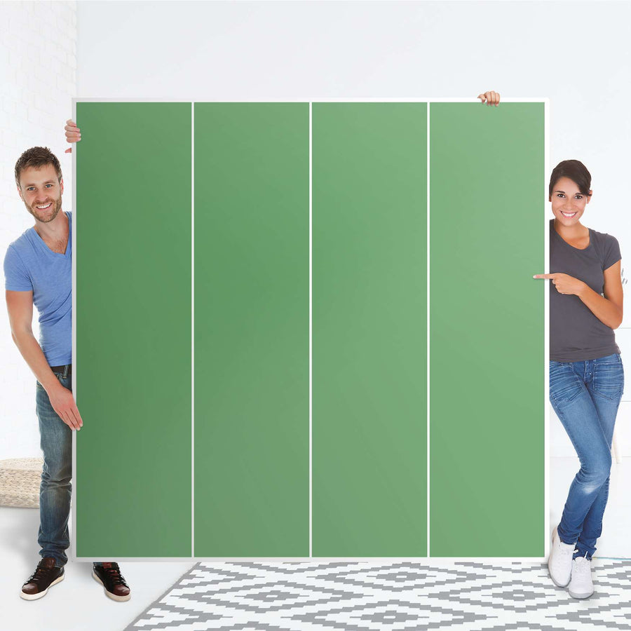 Klebefolie für Schränke Grün Light - IKEA Pax Schrank 201 cm Höhe - 4 Türen - Folie