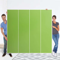 Klebefolie für Schränke Hellgrün Dark - IKEA Pax Schrank 201 cm Höhe - 4 Türen - Folie