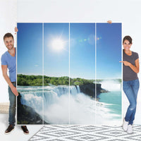 Klebefolie für Schränke Niagara Falls - IKEA Pax Schrank 201 cm Höhe - 4 Türen - Folie