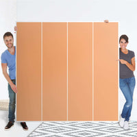 Klebefolie für Schränke Orange Light - IKEA Pax Schrank 201 cm Höhe - 4 Türen - Folie