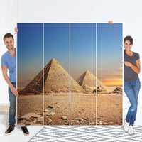 Klebefolie für Schränke Pyramids - IKEA Pax Schrank 201 cm Höhe - 4 Türen - Folie