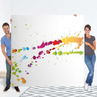 Klebefolie für Schränke Splash 2 - IKEA Pax Schrank 201 cm Höhe - 4 Türen - Folie