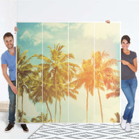 Klebefolie für Schränke Sun Flair - IKEA Pax Schrank 201 cm Höhe - 4 Türen - Folie