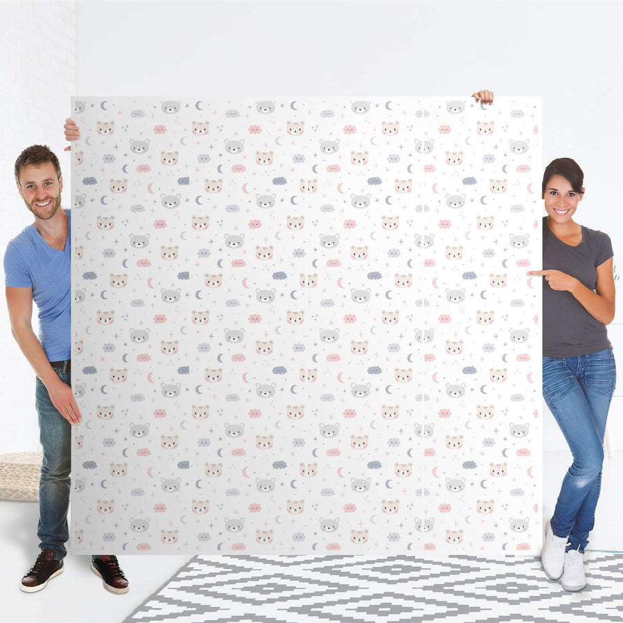 Klebefolie für Schränke Sweet Dreams - IKEA Pax Schrank 201 cm Höhe - 4 Türen - Folie