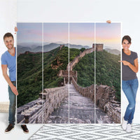 Klebefolie für Schränke The Great Wall - IKEA Pax Schrank 201 cm Höhe - 4 Türen - Folie