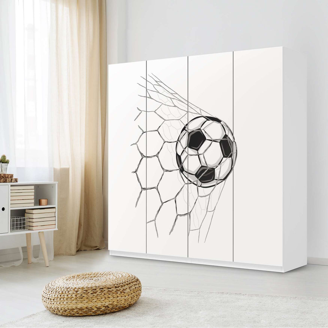 Klebefolie für Schränke Eingenetzt - IKEA Pax Schrank 201 cm Höhe - 4 Türen - Kinderzimmer