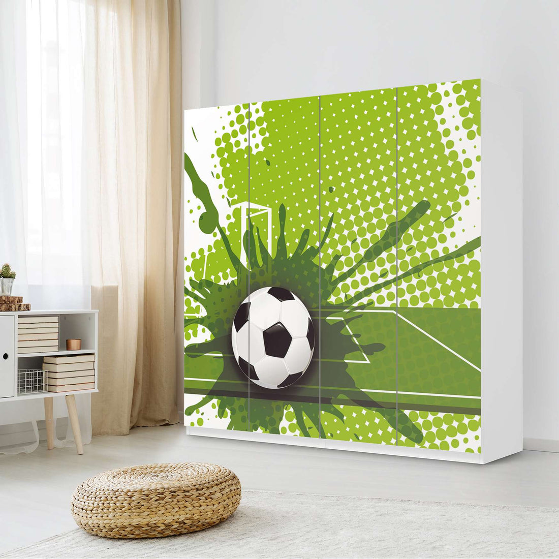 Klebefolie für Schränke Goal - IKEA Pax Schrank 201 cm Höhe - 4 Türen - Kinderzimmer