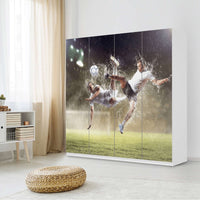 Klebefolie für Schränke Soccer - IKEA Pax Schrank 201 cm Höhe - 4 Türen - Kinderzimmer