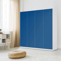 Klebefolie für Schränke Blau Dark - IKEA Pax Schrank 201 cm Höhe - 4 Türen - Schlafzimmer