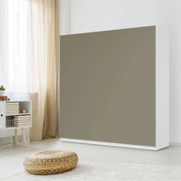 Klebefolie für Schränke Braungrau Light - IKEA Pax Schrank 201 cm Höhe - 4 Türen - Schlafzimmer
