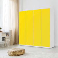 Klebefolie für Schränke Gelb Dark - IKEA Pax Schrank 201 cm Höhe - 4 Türen - Schlafzimmer