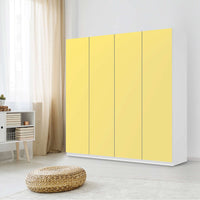 Klebefolie für Schränke Gelb Light - IKEA Pax Schrank 201 cm Höhe - 4 Türen - Schlafzimmer