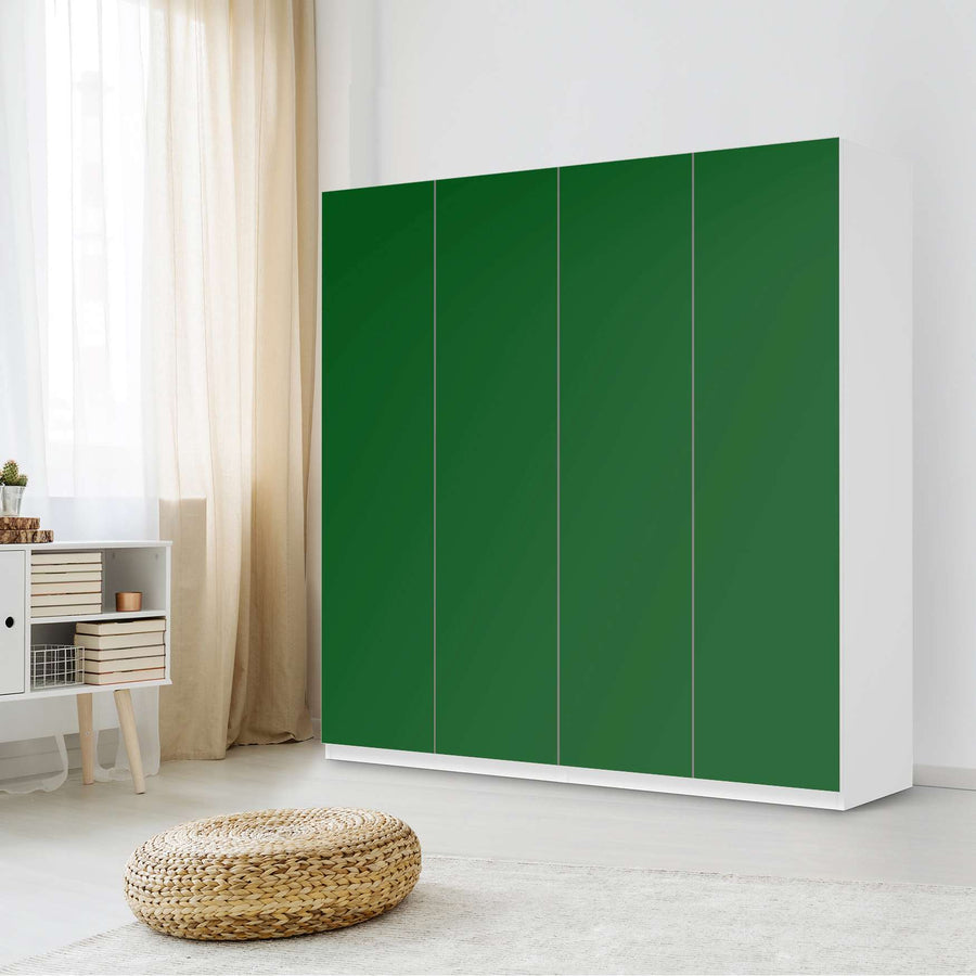 Klebefolie für Schränke Grün Dark - IKEA Pax Schrank 201 cm Höhe - 4 Türen - Schlafzimmer