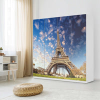 Klebefolie für Schränke La Tour Eiffel - IKEA Pax Schrank 201 cm Höhe - 4 Türen - Schlafzimmer