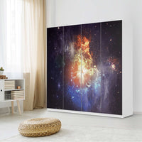 Klebefolie für Schränke Nebula - IKEA Pax Schrank 201 cm Höhe - 4 Türen - Schlafzimmer