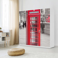 Klebefolie für Schränke Phone Box - IKEA Pax Schrank 201 cm Höhe - 4 Türen - Schlafzimmer