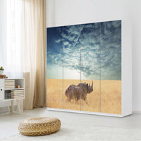 Klebefolie für Schränke Rhino - IKEA Pax Schrank 201 cm Höhe - 4 Türen - Schlafzimmer