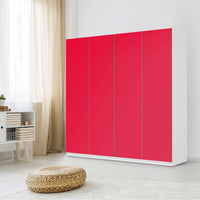 Klebefolie für Schränke Rot Light - IKEA Pax Schrank 201 cm Höhe - 4 Türen - Schlafzimmer
