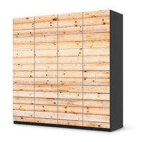 Klebefolie für Schränke Bright Planks - IKEA Pax Schrank 201 cm Höhe - 4 Türen - schwarz