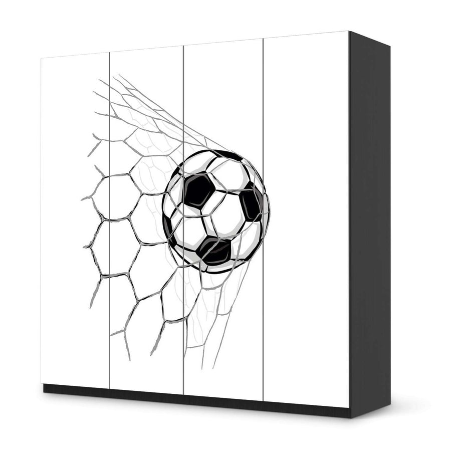 Klebefolie für Schränke Eingenetzt - IKEA Pax Schrank 201 cm Höhe - 4 Türen - schwarz