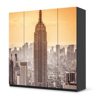 Klebefolie für Schränke Empire State Building - IKEA Pax Schrank 201 cm Höhe - 4 Türen - schwarz