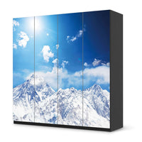 Klebefolie für Schränke Everest - IKEA Pax Schrank 201 cm Höhe - 4 Türen - schwarz