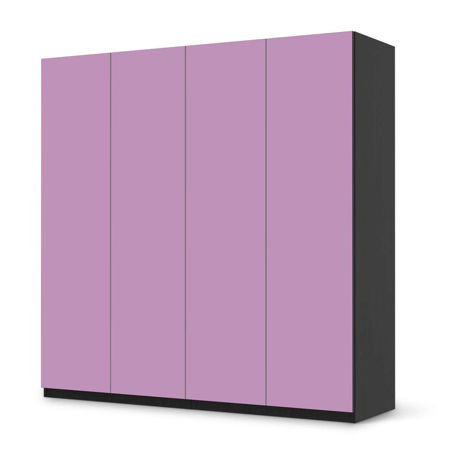Klebefolie für Schränke Flieder Light - IKEA Pax Schrank 201 cm Höhe - 4 Türen - schwarz