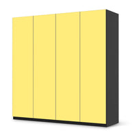 Klebefolie für Schränke Gelb Light - IKEA Pax Schrank 201 cm Höhe - 4 Türen - schwarz