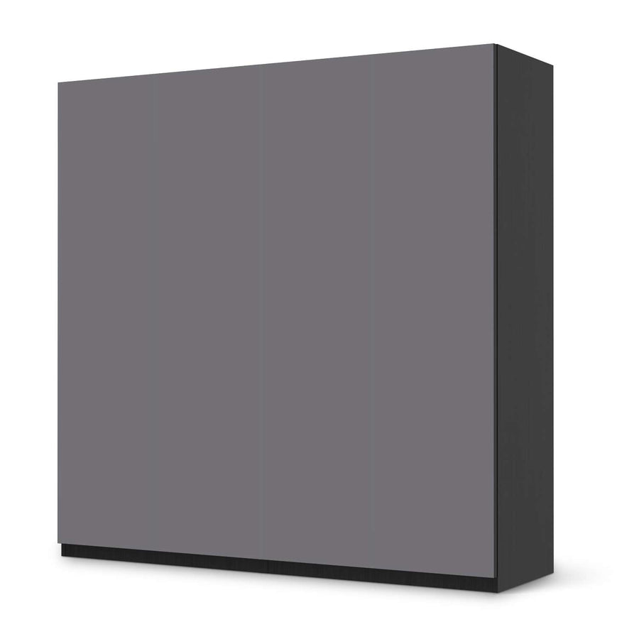Klebefolie für Schränke Grau Light - IKEA Pax Schrank 201 cm Höhe - 4 Türen - schwarz