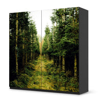Klebefolie für Schränke Green Alley - IKEA Pax Schrank 201 cm Höhe - 4 Türen - schwarz
