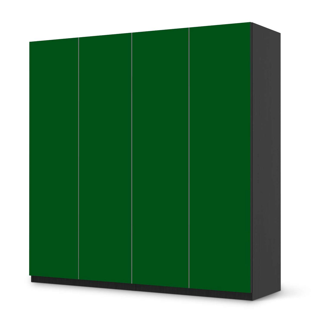 Klebefolie für Schränke Grün Dark - IKEA Pax Schrank 201 cm Höhe - 4 Türen - schwarz