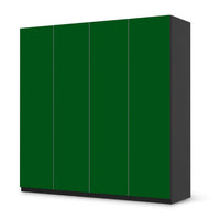 Klebefolie für Schränke Grün Dark - IKEA Pax Schrank 201 cm Höhe - 4 Türen - schwarz