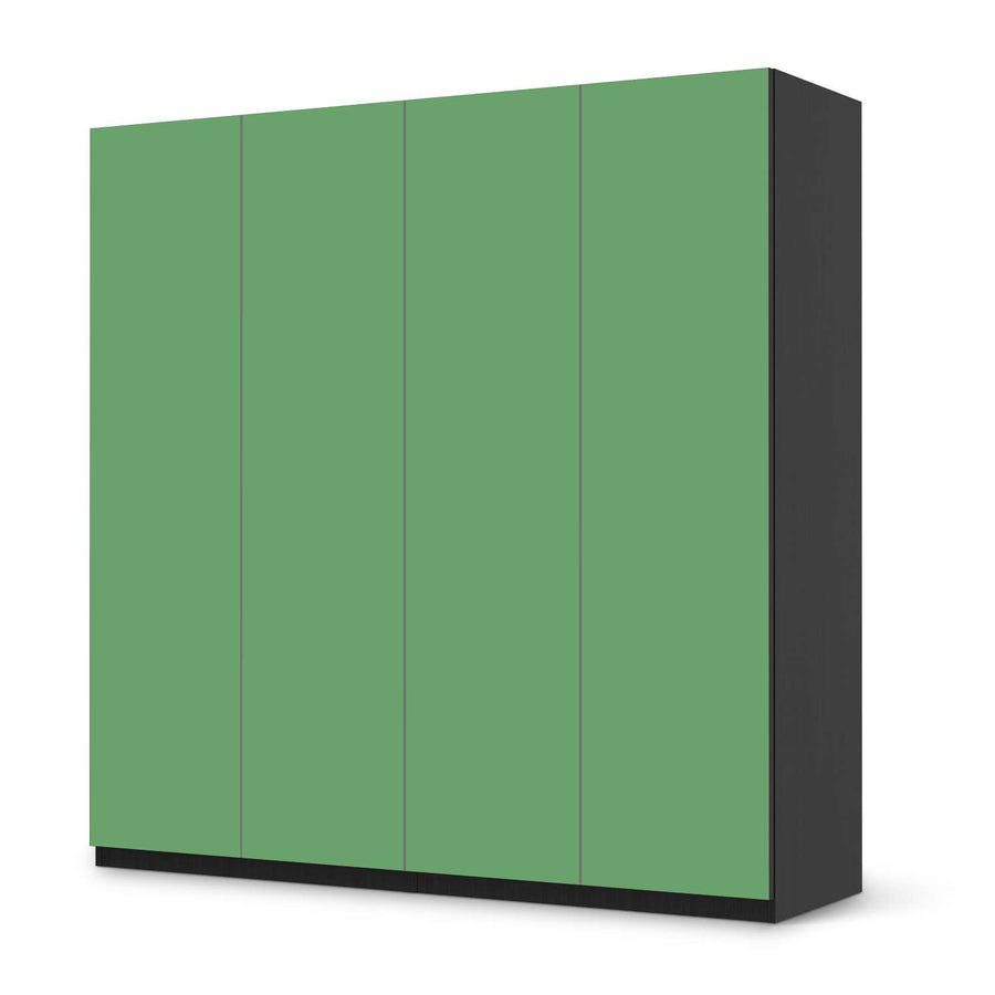 Klebefolie für Schränke Grün Light - IKEA Pax Schrank 201 cm Höhe - 4 Türen - schwarz