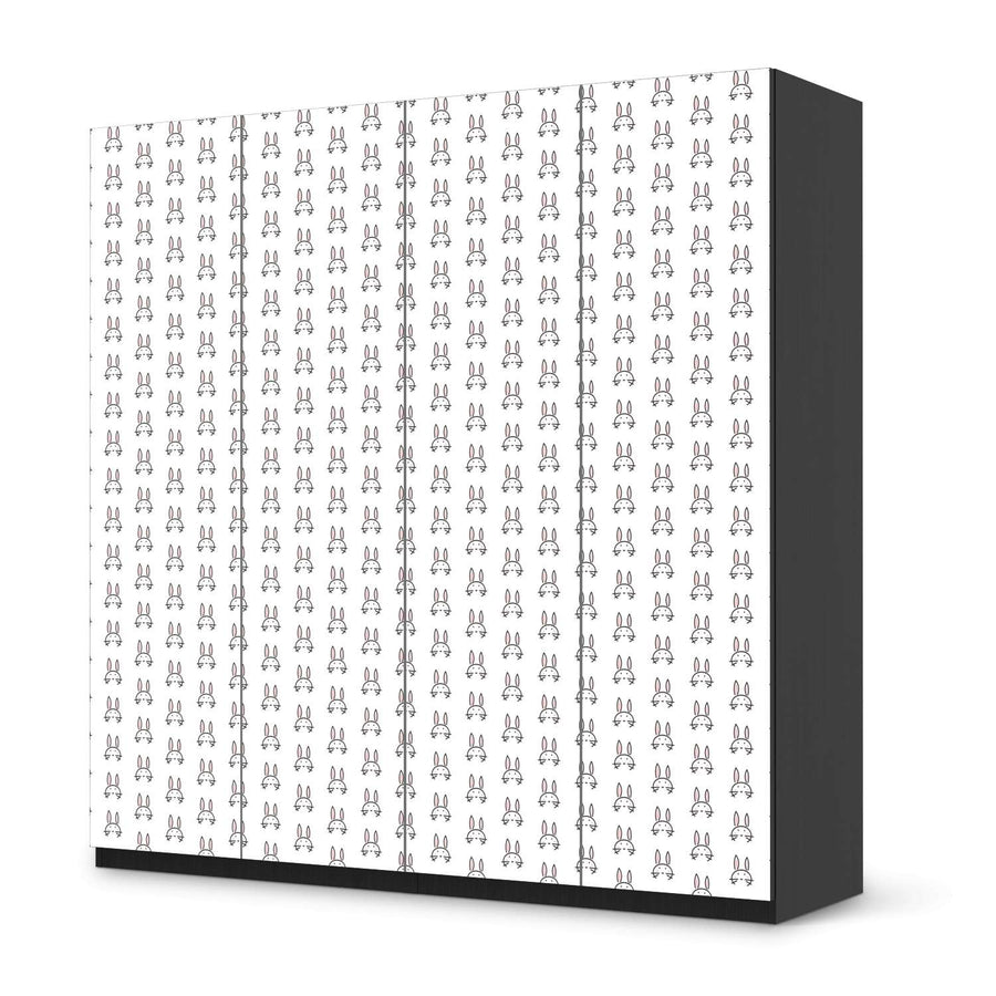 Klebefolie für Schränke Hoppel - IKEA Pax Schrank 201 cm Höhe - 4 Türen - schwarz