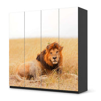 Klebefolie für Schränke Lion King - IKEA Pax Schrank 201 cm Höhe - 4 Türen - schwarz