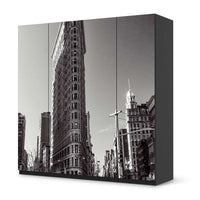 Klebefolie für Schränke Manhattan - IKEA Pax Schrank 201 cm Höhe - 4 Türen - schwarz