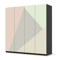 Klebefolie für Schränke Pastell Geometrik - IKEA Pax Schrank 201 cm Höhe - 4 Türen - schwarz