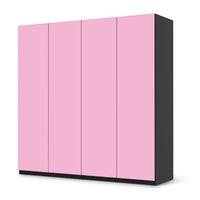 Klebefolie für Schränke Pink Light - IKEA Pax Schrank 201 cm Höhe - 4 Türen - schwarz