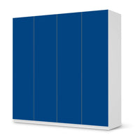 Klebefolie für Schränke Blau Dark - IKEA Pax Schrank 201 cm Höhe - 4 Türen - weiss