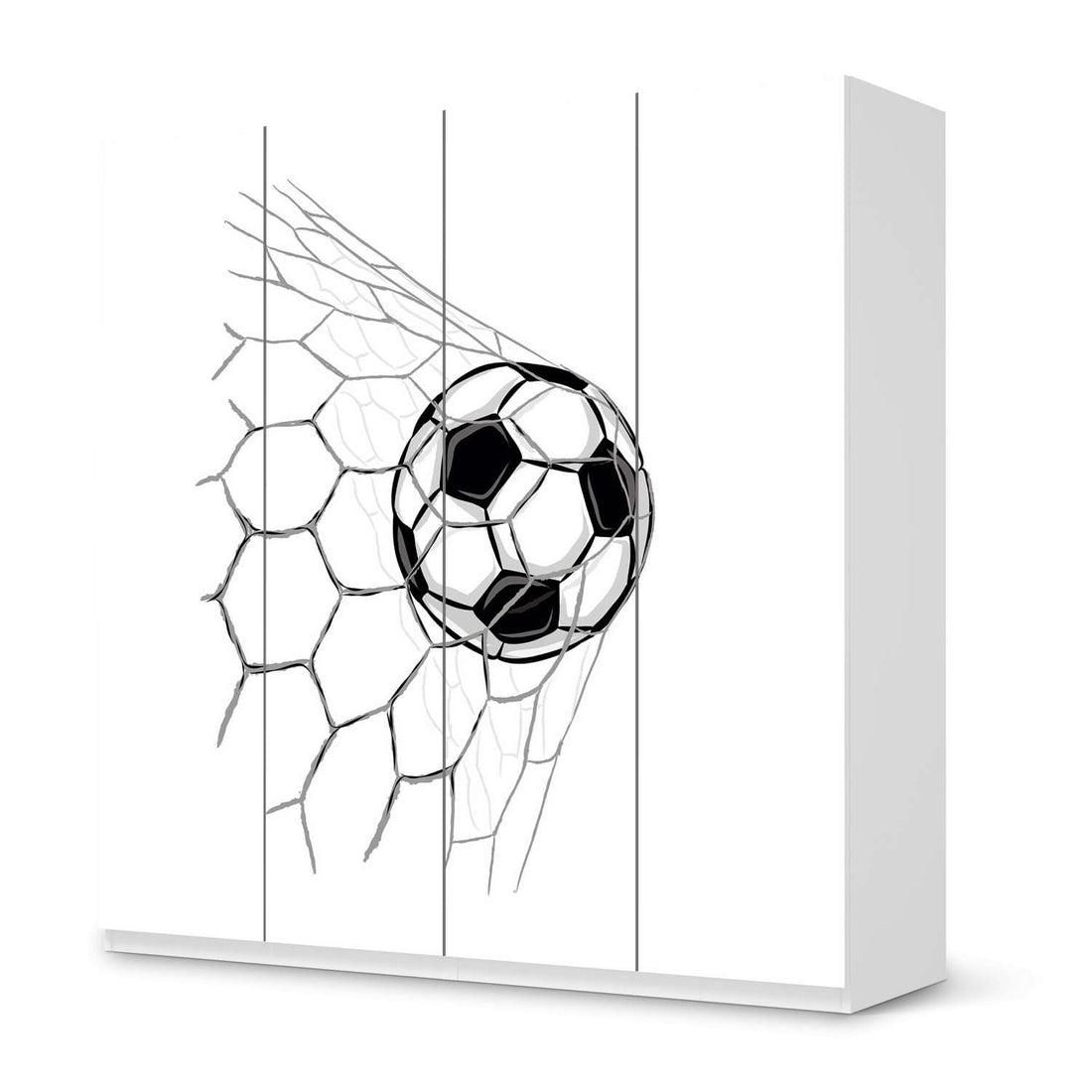 Klebefolie für Schränke Eingenetzt - IKEA Pax Schrank 201 cm Höhe - 4 Türen - weiss