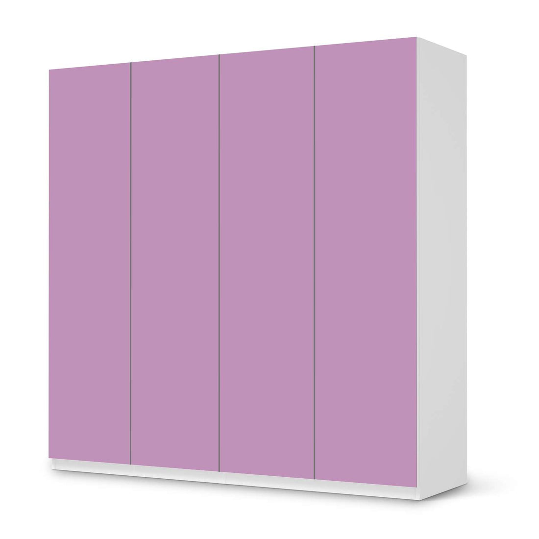 Klebefolie für Schränke Flieder Light - IKEA Pax Schrank 201 cm Höhe - 4 Türen - weiss