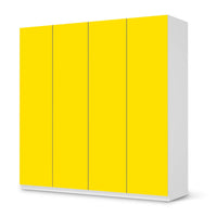 Klebefolie für Schränke Gelb Dark - IKEA Pax Schrank 201 cm Höhe - 4 Türen - weiss