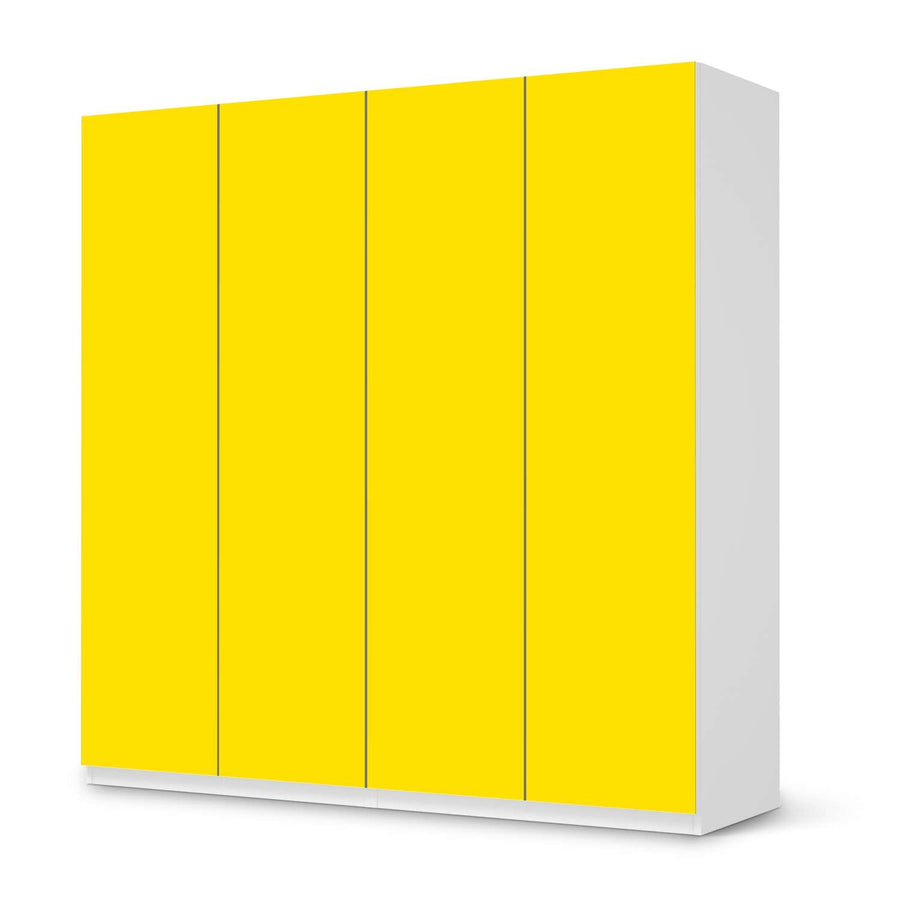 Klebefolie für Schränke Gelb Dark - IKEA Pax Schrank 201 cm Höhe - 4 Türen - weiss