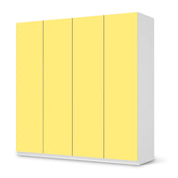 Klebefolie für Schränke Gelb Light - IKEA Pax Schrank 201 cm Höhe - 4 Türen - weiss