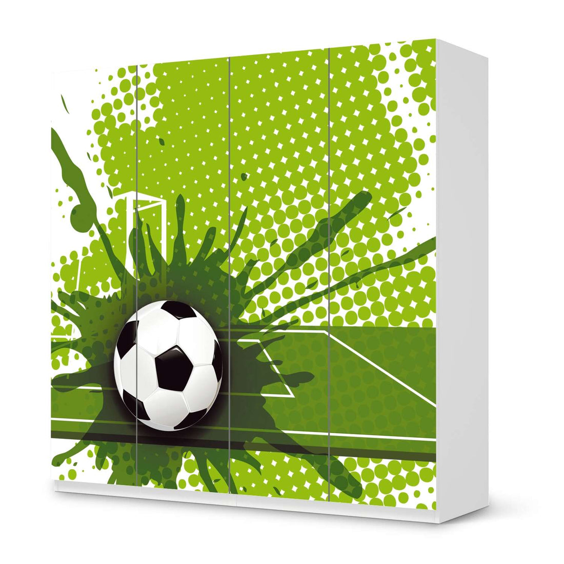 Klebefolie für Schränke Goal - IKEA Pax Schrank 201 cm Höhe - 4 Türen - weiss