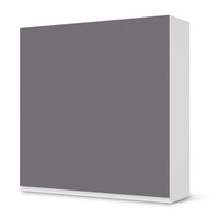 Klebefolie für Schränke Grau Light - IKEA Pax Schrank 201 cm Höhe - 4 Türen - weiss