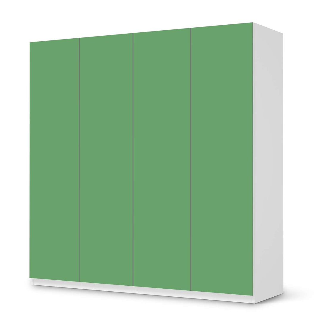 Klebefolie für Schränke Grün Light - IKEA Pax Schrank 201 cm Höhe - 4 Türen - weiss